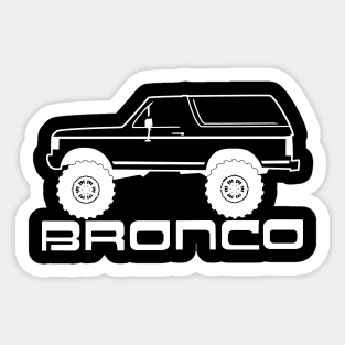 1987-1991 Ford Bronco, w Tires, White Print Sticker